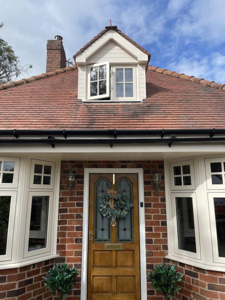 white casement windows