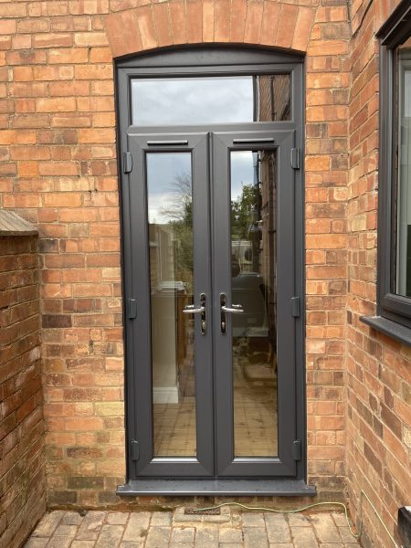 Woodgrain double glazed door